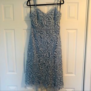 Guess Blue Lace Dress Spaghetti Strap Size 10